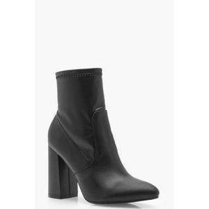 BooHoo Pointed Toe Sock Boots